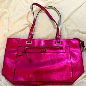 Nine West metallic hot pink handbag